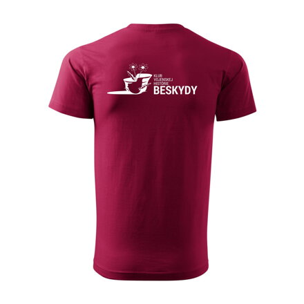 Tričko s logom Klubu vojenskej histórie Beskydy (bordová - marlboro)